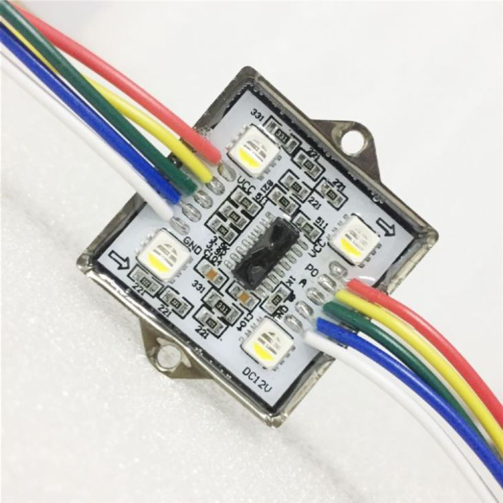 DC12V DMX512 RGBW 4 lights 5050 module, 0.96W/piece, 20 per string DC12V DMX512 RGBW 4 lights 5050 module, 0.96W/piece, 20 per string